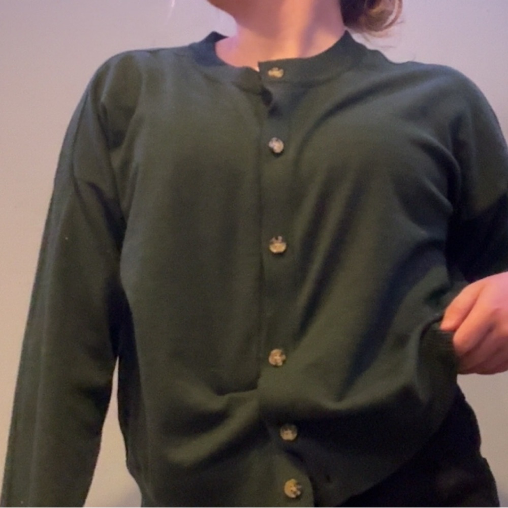 Green button up